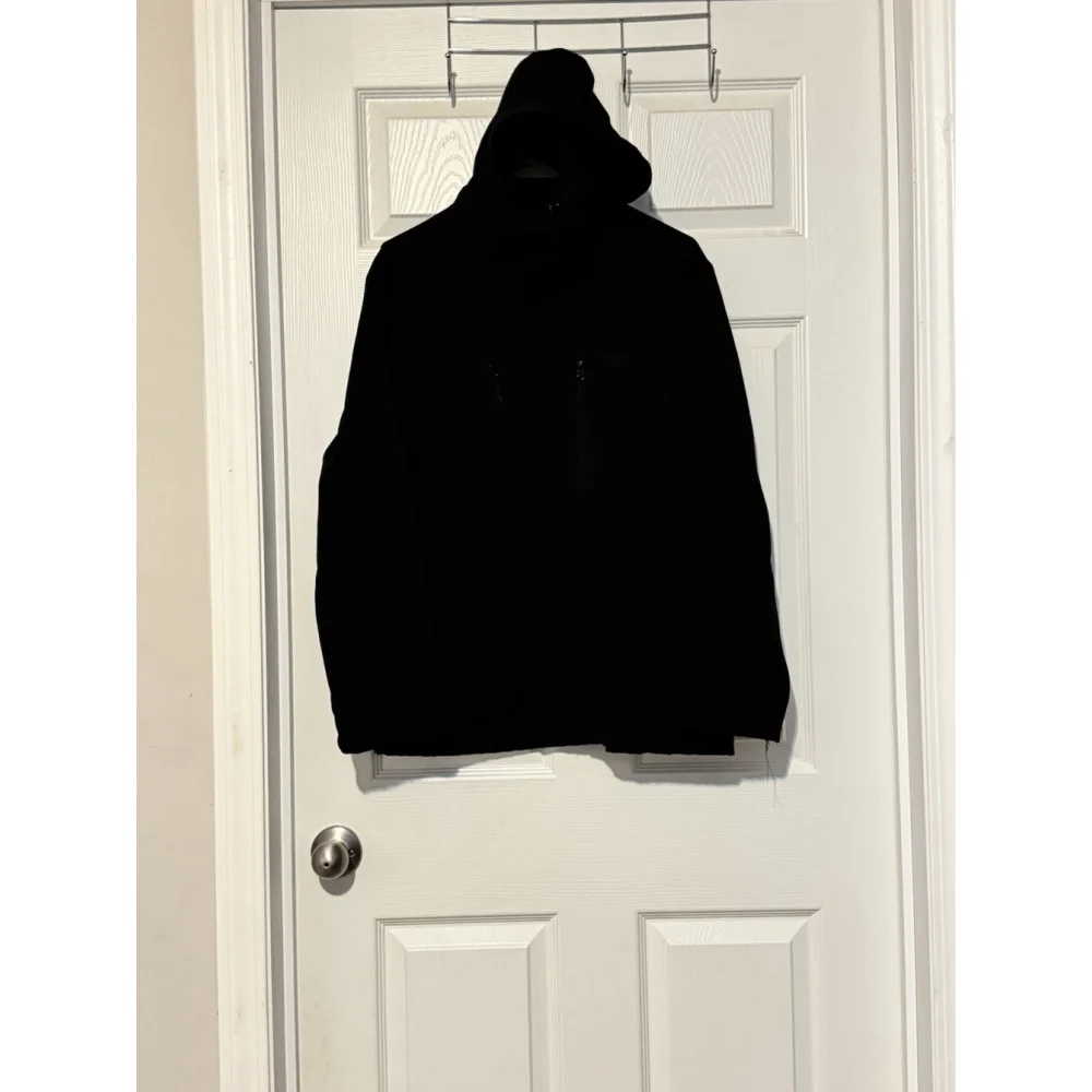 Reebok Designer Black Soft Shell Kids' Unisex Hooded Jacket Sz 18/20 Xl Coat EUC